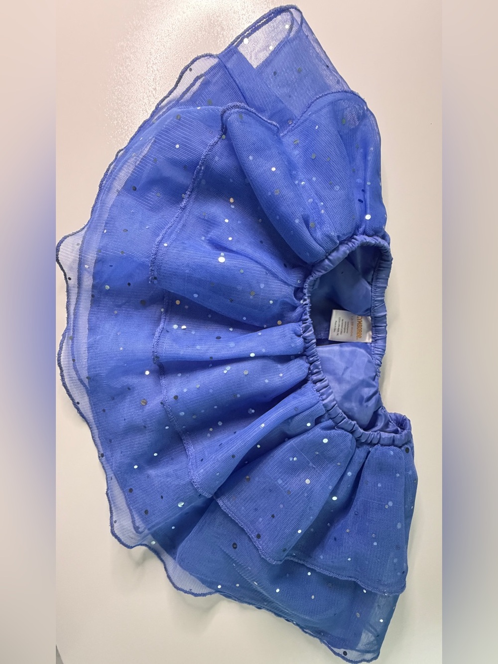 Gymboree 2010 Baby Girls Blue Sparkle Tulle Tutu Skirt 12-18M Sequin